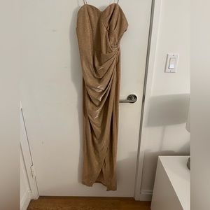 Windsor Gold Strapless Gown